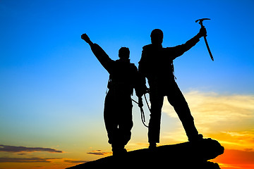 Image showing two climbers