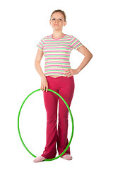 Image showing woman with hula hoop