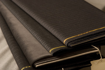 Image showing different striped black fabric