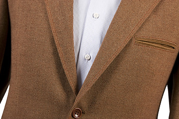 Image showing brown suit detail