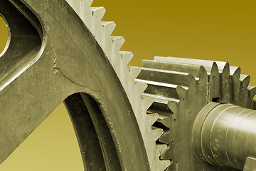 Image showing Old large gears