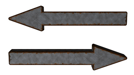 Image showing rusty metal arrows