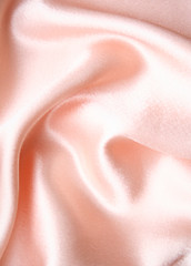 Image showing Smooth elegant pink silk as background