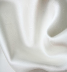 Image showing Smooth elegant white silk as background