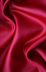 Image showing Smooth Red Silk as background