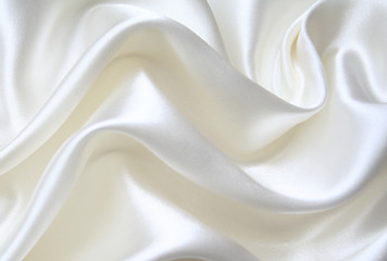 Image showing Smooth elegant white silk as background