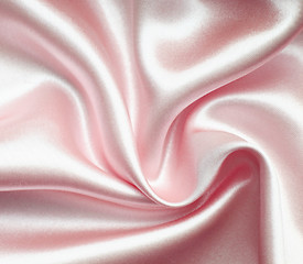 Image showing Smooth elegant pink silk as background