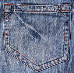 Image showing Blue jeans fabric as background