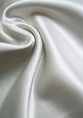 Image showing Smooth elegant white silk as background