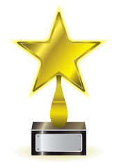 Image showing Gold star award