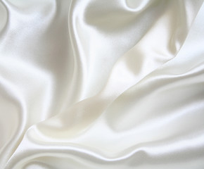 Image showing Smooth elegant white silk as background