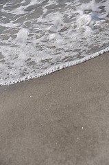 Image showing Foam on sand