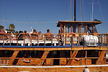 Image showing Boat cruising