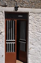 Image showing Greek door