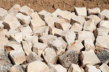 Image showing Stones barricade