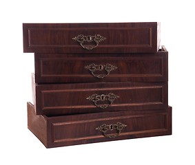 Image showing Antique drawers