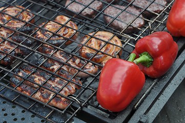 Image showing Meat on Barbecue