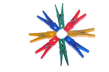 Image showing Clothes pegs