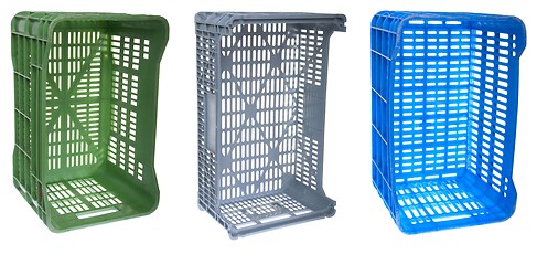 Image showing Colorful crates