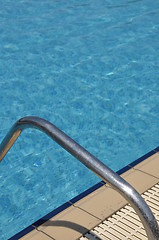 Image showing Swimming pool ladder