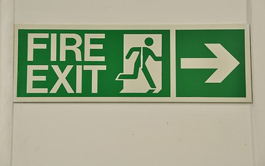 Image showing Fire exit sign