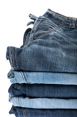 Image showing Stack of jeans