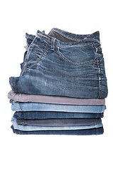 Image showing Stack of jeans