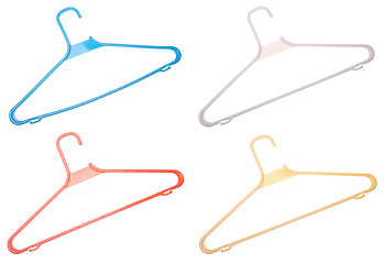 Image showing Plastic clothes hanger