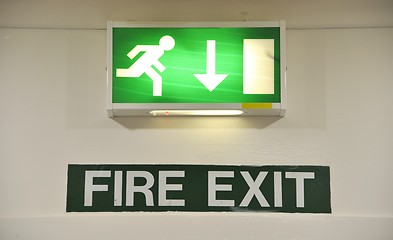 Image showing Fire exit sign
