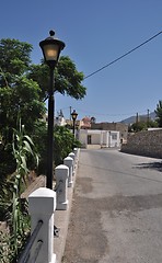 Image showing Street road in Lagoudi village, Greece
