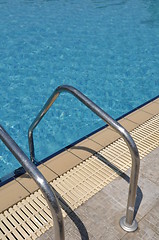 Image showing Swimming pool ladder