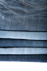 Image showing Stack of jeans