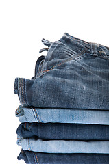 Image showing Stack of jeans