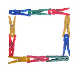 Image showing Clothes pegs frame