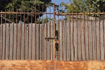 Image showing Rusty gate