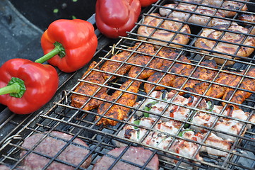Image showing Meat on Barbecue