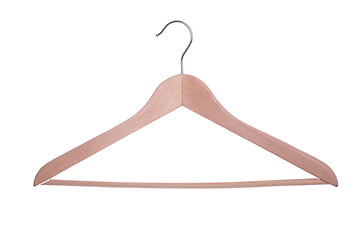 Image showing Wooden clothes hanger