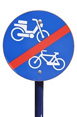 Image showing No bicycle and motorcycle sign