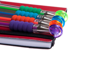 Image showing Notebook and pens