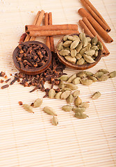 Image showing Cardamom pods and cloves