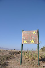 Image showing Beach sign