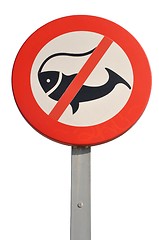 Image showing No fishing sign