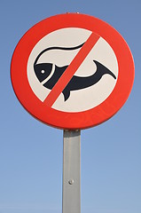 Image showing No fishing sign