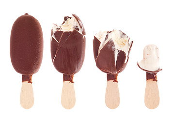 Image showing Chocolate ice cream being eaten up