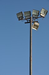 Image showing Stadium lights pole