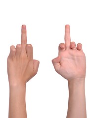 Image showing Middle finger