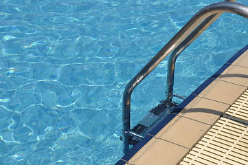 Image showing Swimming pool ladder