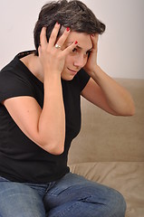 Image showing Stressed woman