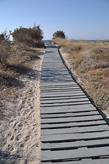 Image showing Beach walkway