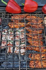 Image showing Meat on Barbecue